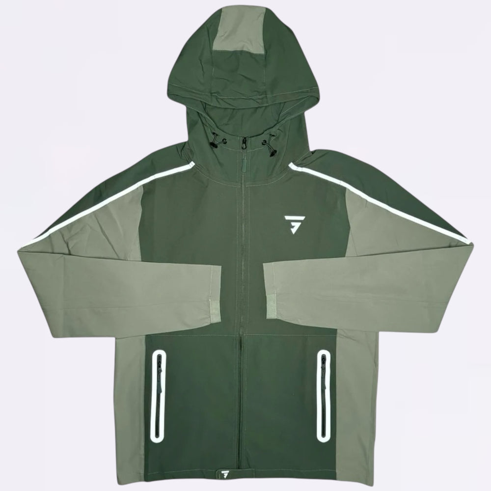 GRIID Reflect Windrunner - Khaki/Forest Green