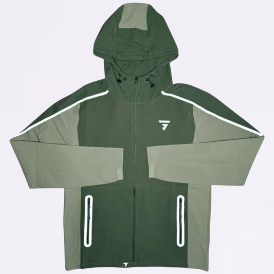 GRIID Reflect Windrunner - Khaki/Forest Green