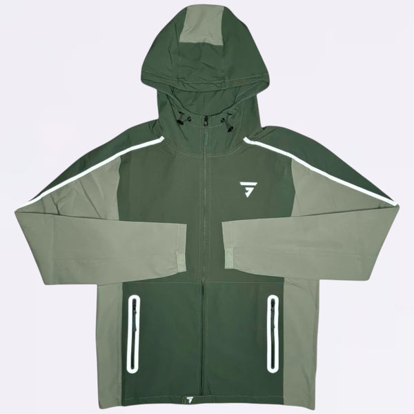 GRIID Reflect Windrunner - Khaki/Forest Green