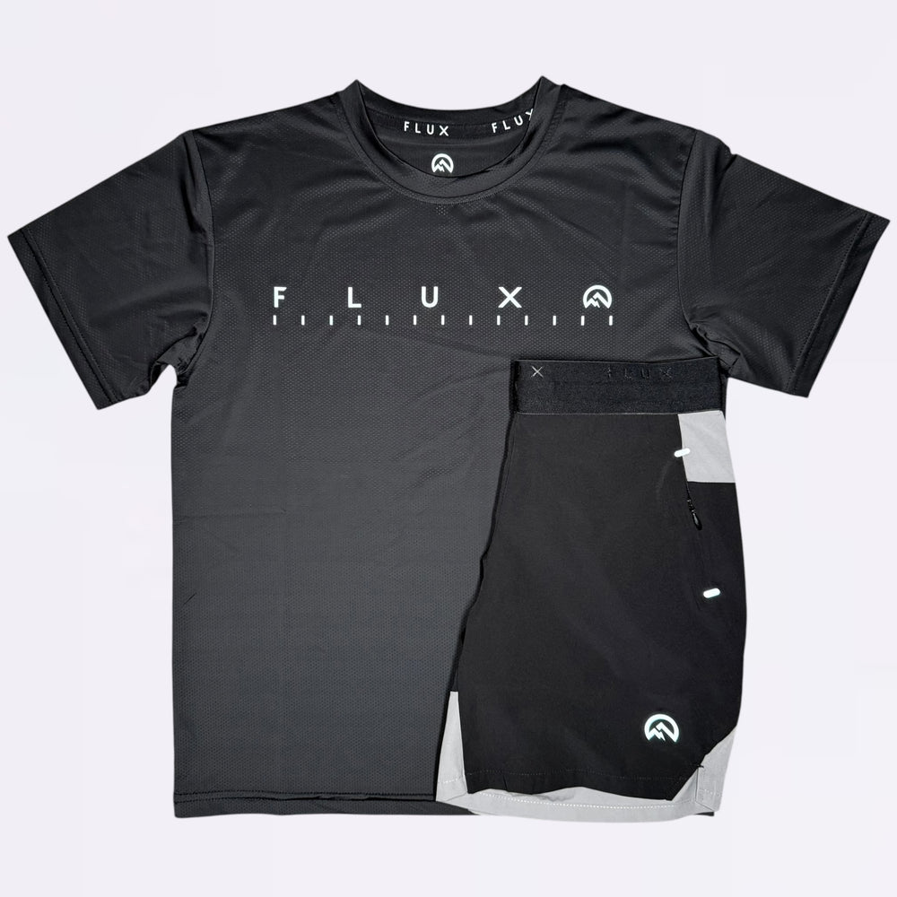 Flux Graphic & Performance Set - Black / Grey (Junior)
