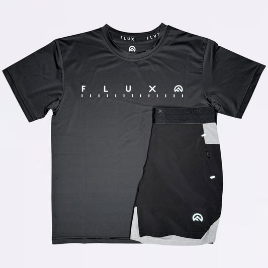Flux Graphic & Performance Set - Black / Grey (Junior)